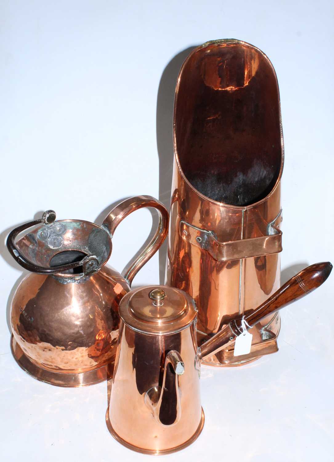 Lot 9 - A large 19th century hammered copper one...