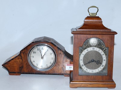 Lot 10 - An Art Deco walnut and rosewood crossbanded...