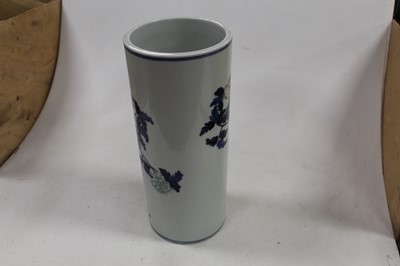 Lot 55 - A Chinese stoneware vase of cylindrical form,...