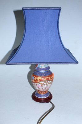 Lot 17 - A modern ceramic table lamp of baluster shape,...
