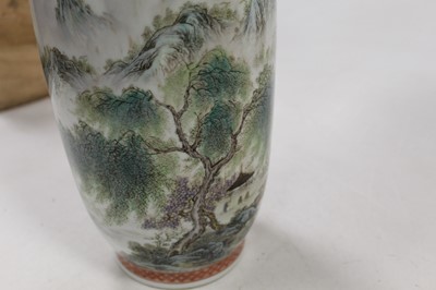 Lot 24 - A Chinese vase of baluster form decorated with...