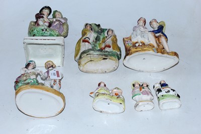 Lot 103 - A Victorian pearlware figure of a seated...