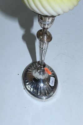 Lot 107 - A pair of late Victorian silver candle sticks,...