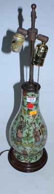 Lot 113 - A modern table lamp transfer decorated with...