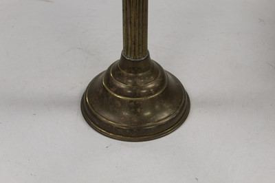 Lot 117 - A large brass range kettle together with a...