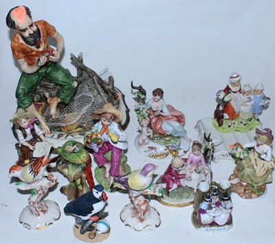 Lot 138 - A collection of assorted continental figures...