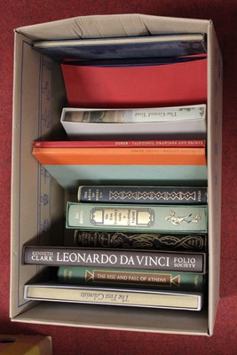 Lot 157 - A box of assorted,  mainly Folio Society books,...