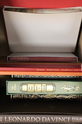 Lot 157 - A box of assorted, mainly Folio Society books,...