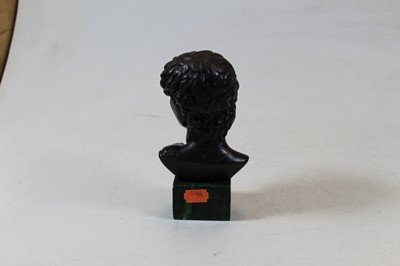 Lot 182 - A bronze classical head and shoulders portrait...