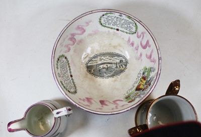 Lot 191 - A large 19th century Sunderland lustre bowl,...