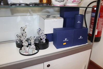 Lot 195 - A set of six Swarovski Disney Showcase crystal...