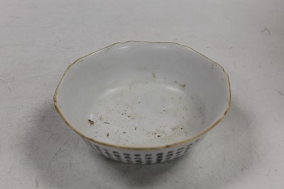 Lot 234 - A Chinese porcelain bowl of shaped circular...