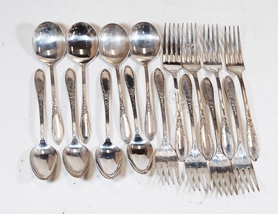 Lot 311 - A part suite of sterling silver cutlery,...