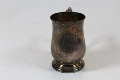 Lot 245 - A Victorian silver tankard of bell shape with...