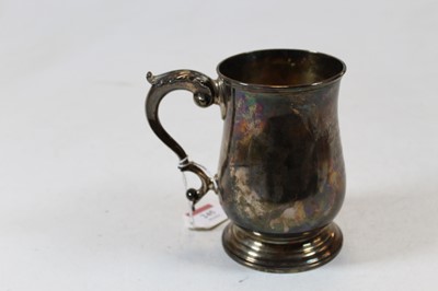 Lot 245 - A Victorian silver tankard of bell shape with...