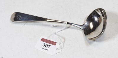 Lot 307 - A 19th century silver ladle, of plain...
