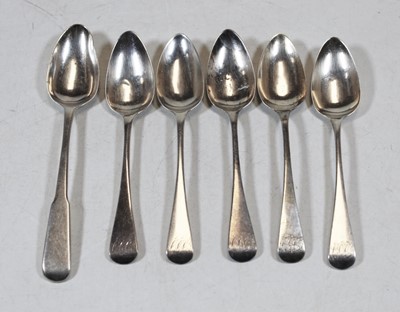 Lot 315 - A set of five 19th century silver teaspoons;...