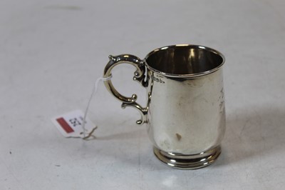 Lot 252 - A mid 20th century silver christening mug,...