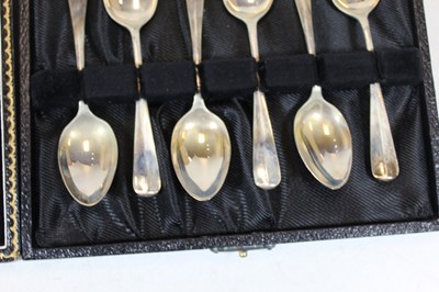 Lot 257 - A set of six silver seal top spoons in the...