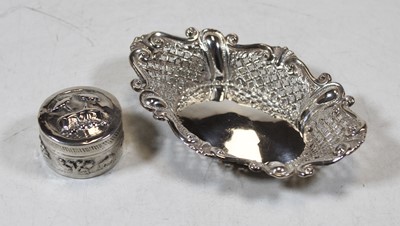 Lot 321 - An early 20th century silver bonbon dish, of...