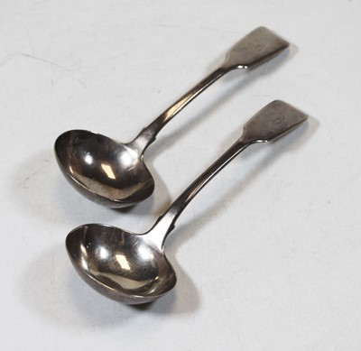 Lot 322 - A pair of Victorian silver sauce ladles, in...