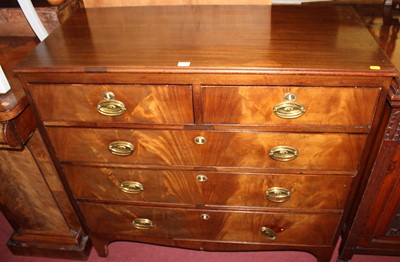 Lot 1411 - A Regency mahogany and flame mahogany chest of...