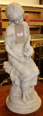 Lot 1415 - A contemporary reconstituted model of a seated...