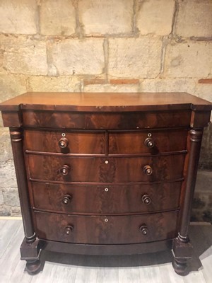 Lot 1417 - A mid-Victorian Scottish mahogany and flame...