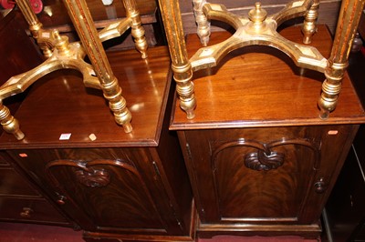 Lot 1430 - A pair of Victorian mahogany single door...