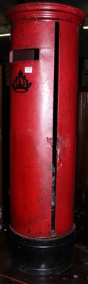 Lot 1449 - A contemporary painted metal model post box...