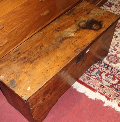 Lot 1457 - An 18th century provincial boarded elm hinge...