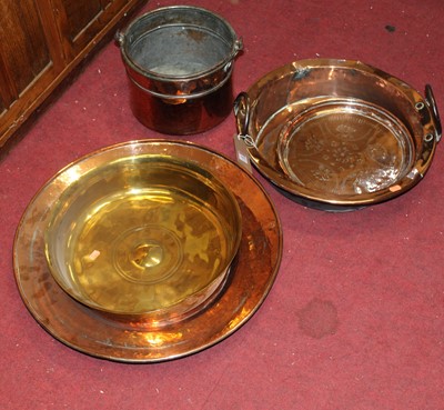Lot 1459 - Early 20th century copper wares to include; a...