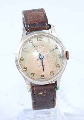Lot 389 - A gent's Services manual wind wristwatch,...