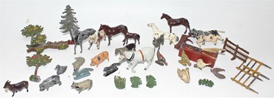 Lot 728 - A small group of Britains lead animals and...
