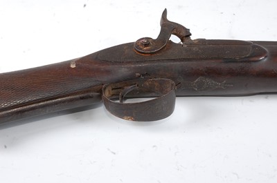 Lot 2540 - A 19th century percussion sporting gun, the...