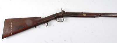 Lot 2541 - A 19th century percussion sporting gun, having...