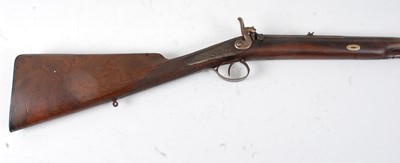 Lot 2542 - A 19th century percussion sporting gun, the...