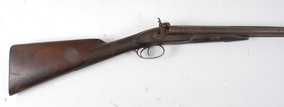 Lot 2543 - A 19th century side by side double barrel...