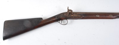 Lot 2544 - A 19th century percussion sporting gun, the...