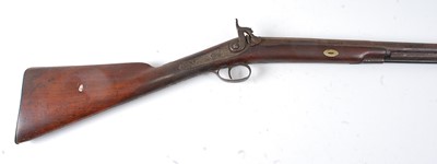 Lot 2535 - A 19th century percussion sporting gun, having...