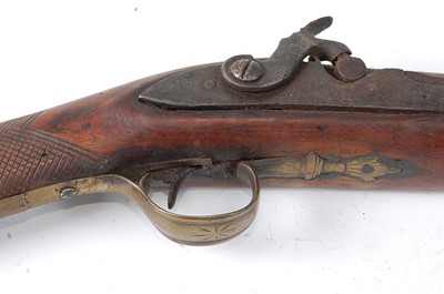 Lot 2537 - A 19th century percussion sporting gun, having...