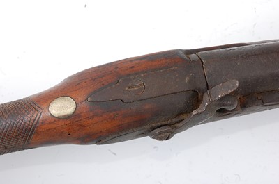 Lot 2537 - A 19th century percussion sporting gun, having...