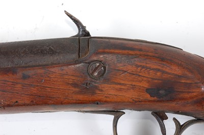Lot 2537 - A 19th century percussion sporting gun, having...