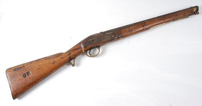 Lot 2537 - A 19th century percussion sporting gun, having...