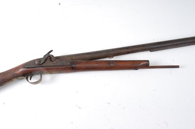 Lot 2537 - A 19th century percussion sporting gun, having...