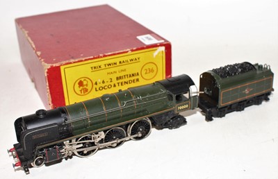 Lot 600 - Trix loco & tender 4-6-2 ‘Britannia’ BR 70000...
