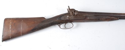 Lot 2538 - A 19th century side by side double barrel...