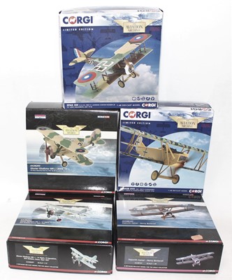 Lot 2410 - Five various boxed Corgi Aviation Archive 1/72...