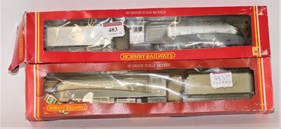 Lot 483 - Two Hornby class A4 engines and tenders to...