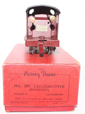 Lot 227 - Hornby 1949-54 No.501 Clockwork Loco only,...